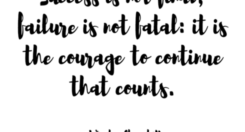 The courage to continue