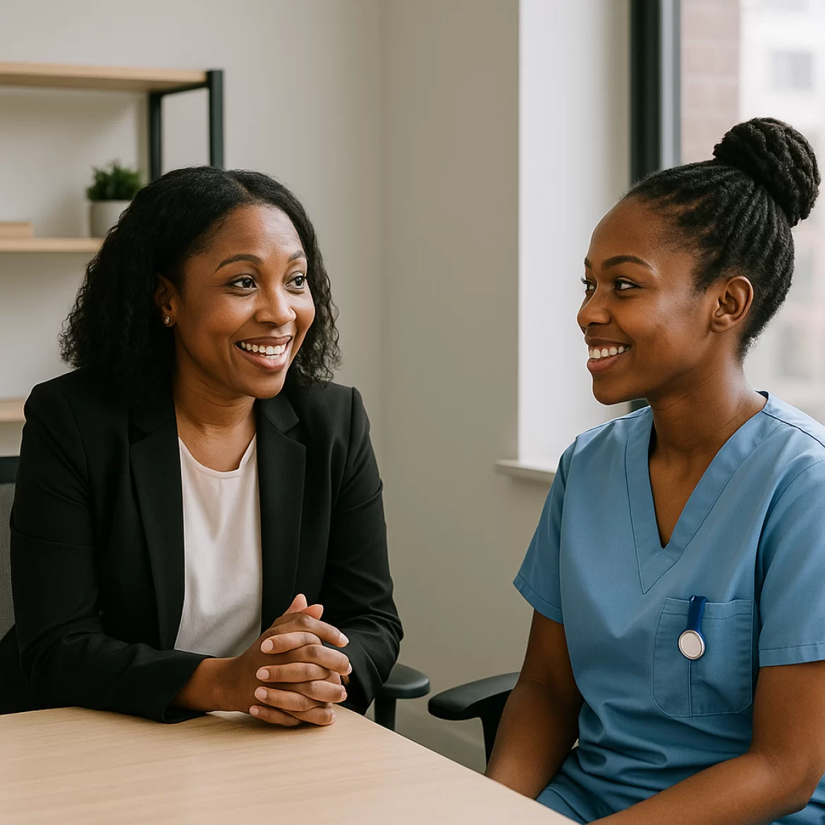 an experienced professional advising a nurse practitioner